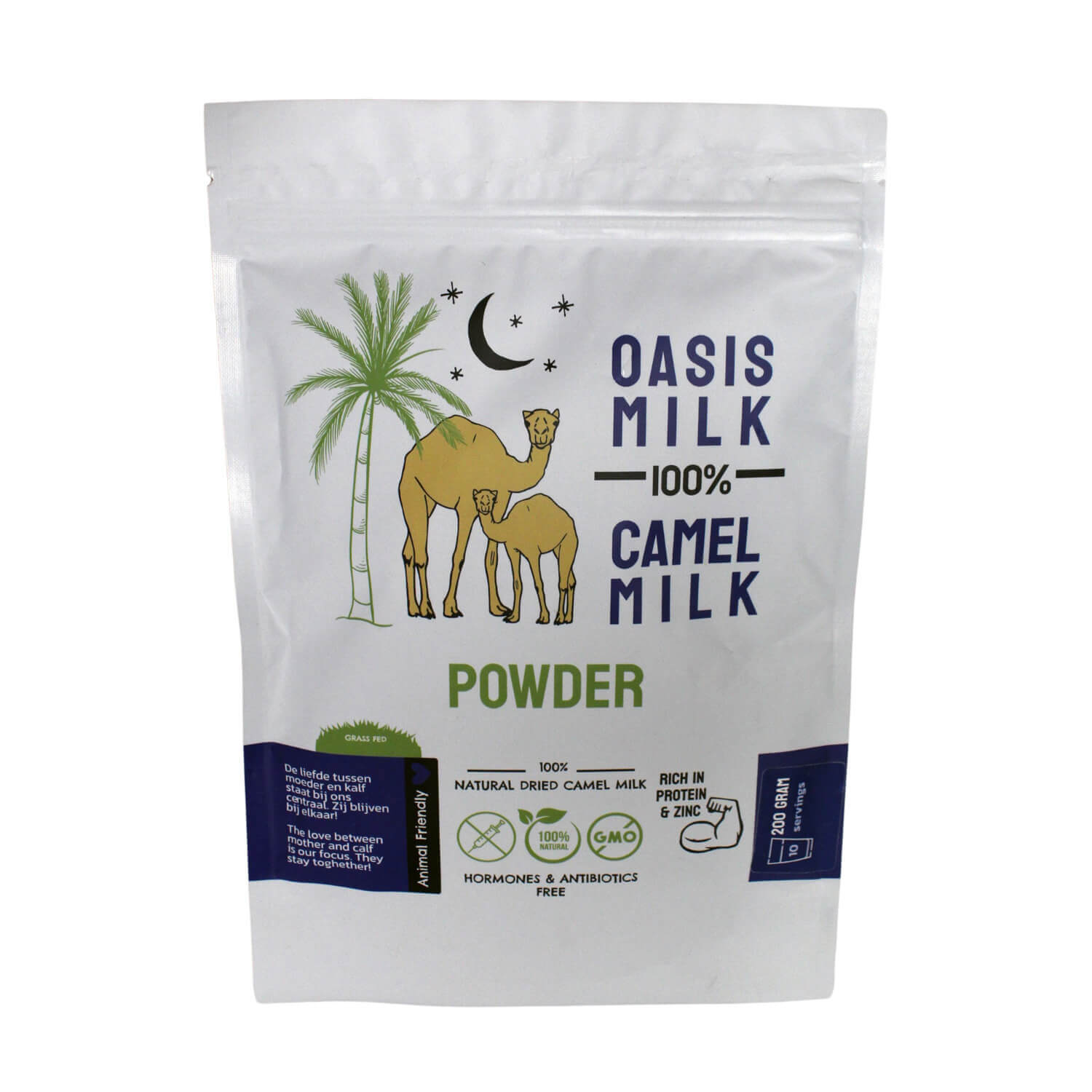200gr Kamelenmelkpoeder in hersluitbare zak Oasis Milk